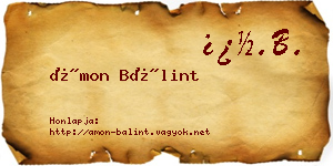 Ámon Bálint névjegykártya